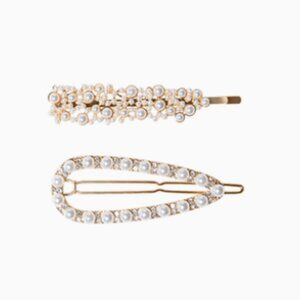 Set of 2 Pearl Hair Clips